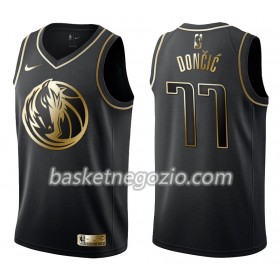 Canotte Uomo Dallas Mavericks Luka Doncic Nike Nero Golden Edition Swingman